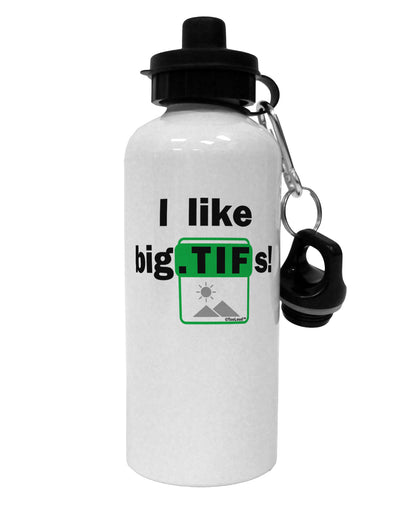 I Like Big Tifs Aluminum 600ml Water Bottle by TooLoud-Water Bottles-TooLoud-White-Davson Sales