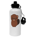 Cute Beaver Aluminum 600ml Water Bottle-Water Bottles-TooLoud-White-Davson Sales