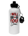 I Will Ctrl X You Aluminum 600ml Water Bottle-Water Bottles-TooLoud-White-Davson Sales