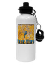 Blue Bird In Yellow Text Aluminum 600ml Water Bottle-Water Bottles-TooLoud-White-Davson Sales