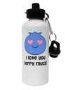 I Love You Berry Much Aluminum 600ml Water Bottle by TooLoud-Water Bottles-TooLoud-White-Davson Sales