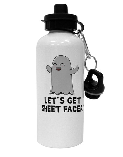 Let's Get Sheet Faced Aluminum 600ml Water Bottle by TooLoud-Water Bottles-TooLoud-White-Davson Sales