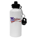 Merica Established 1776 - American Flag Style Aluminum 600ml Water Bottle by TooLoud-Water Bottles-TooLoud-White-Davson Sales