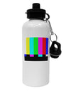 Color Bars Test Signal Aluminum 600ml Water Bottle-Water Bottles-TooLoud-White-Davson Sales