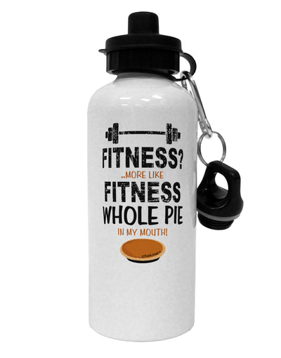 Fitness Whole Pie Aluminum 600ml Water Bottle-Water Bottles-TooLoud-White-Davson Sales