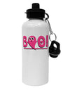 Cute Boo Text Pink Aluminum 600ml Water Bottle-Water Bottles-TooLoud-White-Davson Sales