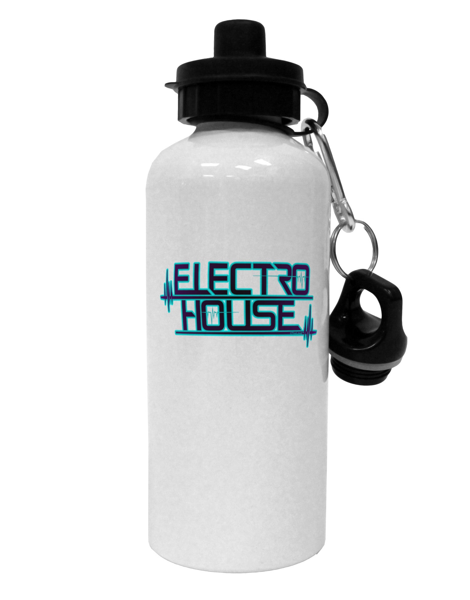 Electro House Bolt Aluminum 600ml Water Bottle-Water Bottles-TooLoud-White-Davson Sales