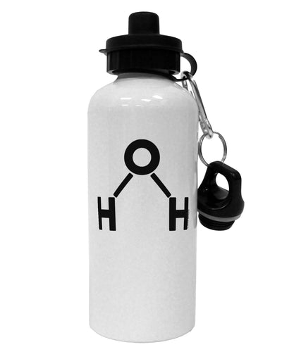 Water Molecule Text Aluminum 600ml Water Bottle by TooLoud-Water Bottles-TooLoud-White-Davson Sales