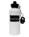 Pennsylvania - United States Shape Aluminum 600ml Water Bottle by TooLoud-Water Bottles-TooLoud-White-Davson Sales