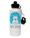 Matching Polar Bear Family - Papa Bear Aluminum 600ml Water Bottle by TooLoud-Water Bottles-TooLoud-White-Davson Sales