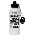 I Heart Boys and Girls That Heart EDM Aluminum 600ml Water Bottle-Water Bottles-TooLoud-White-Davson Sales