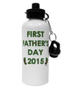 First Father's Day 2015 Aluminum 600ml Water Bottle-Water Bottles-TooLoud-White-Davson Sales
