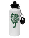 Celtic Knot 4 Leaf Clover St Patricks Aluminum 600ml Water Bottle-Water Bottles-TooLoud-White-Davson Sales