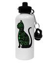 Happy St. Catty's Day - St. Patrick's Day Cat Aluminum 600ml Water Bottle by TooLoud-Water Bottles-TooLoud-White-Davson Sales