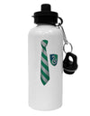 TooLoud Wizard Tie Green and Silver Aluminum 600ml Water Bottle-Water Bottles-TooLoud-White-Davson Sales