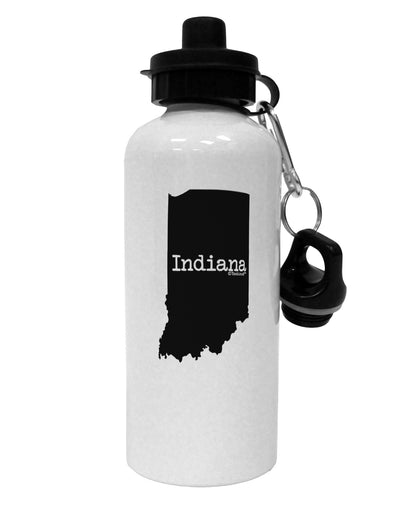 Indiana - United States Shape Aluminum 600ml Water Bottle-Water Bottles-TooLoud-White-Davson Sales