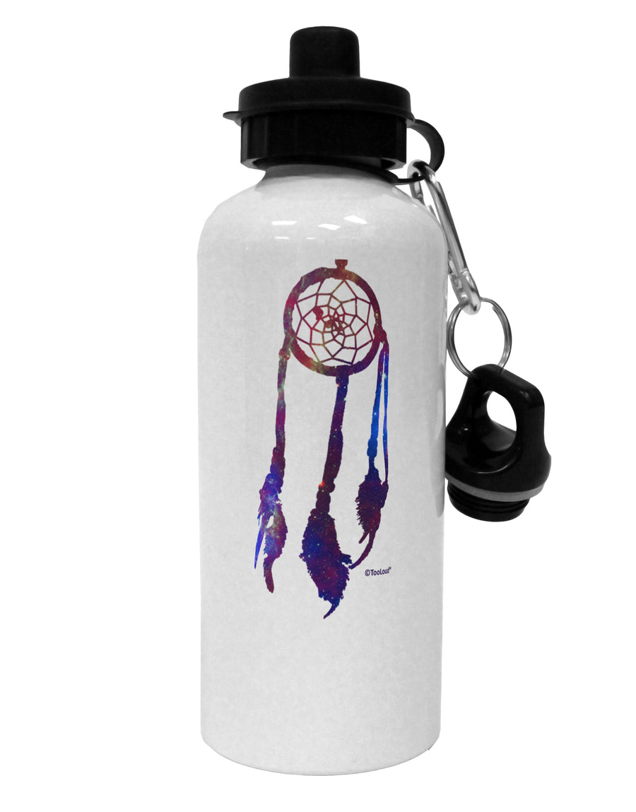 Graphic Feather Design - Galaxy Dreamcatcher Aluminum 600ml Water Bottle by TooLoud-Water Bottles-TooLoud-White-Davson Sales