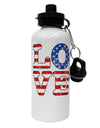 American Love Design - Distressed Aluminum 600ml Water Bottle by TooLoud-Water Bottles-TooLoud-White-Davson Sales