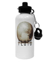 Planet Pluto Text Aluminum 600ml Water Bottle by TooLoud-Water Bottles-TooLoud-White-Davson Sales