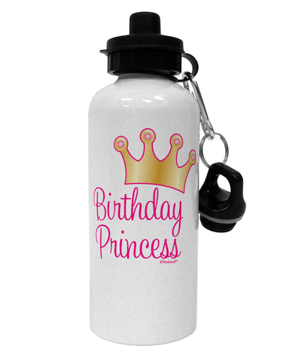 Birthday Princess - Tiara Aluminum 600ml Water Bottle by TooLoud-Water Bottles-TooLoud-White-Davson Sales