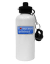 I Heart My Nerd Girlfriend - Retro Aluminum 600ml Water Bottle by TooLoud-Water Bottles-TooLoud-White-Davson Sales