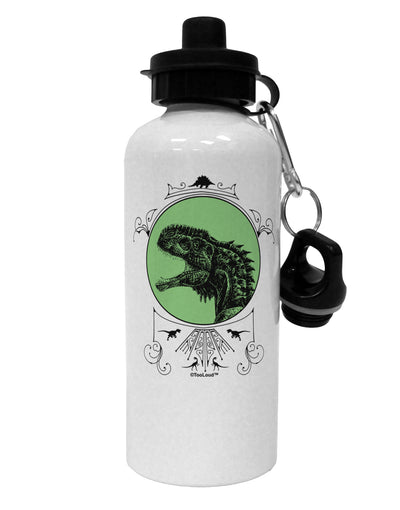 Jurassic Dinosaur Face Aluminum 600ml Water Bottle by TooLoud-Water Bottles-TooLoud-White-Davson Sales