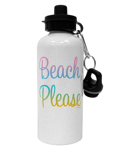 Beach Please - Summer Colors Aluminum 600ml Water Bottle-Water Bottles-TooLoud-White-Davson Sales