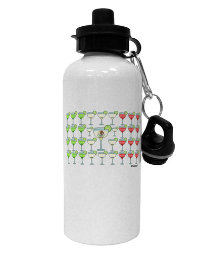Mexican Flag of Margaritas Aluminum 600ml Water Bottle by TooLoud-Water Bottles-TooLoud-White-Davson Sales