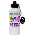 Hangin With My Peeps Aluminum 600ml Water Bottle-Water Bottles-TooLoud-White-Davson Sales