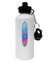 Octopus Surfboard Aluminum 600ml Water Bottle by TooLoud-Water Bottles-TooLoud-White-Davson Sales