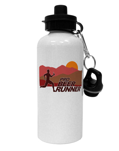 Pro Beer Runner Man Aluminum 600ml Water Bottle-Water Bottles-TooLoud-White-Davson Sales