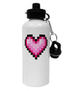 Pixel Heart Design B - Valentine's Day Aluminum 600ml Water Bottle by TooLoud-Water Bottles-TooLoud-White-Davson Sales