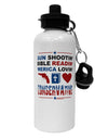 Gun Shootin' Conservative Aluminum 600ml Water Bottle-Water Bottles-TooLoud-White-Davson Sales