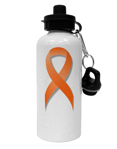 Leukemia Awareness Ribbon - Orange Aluminum 600ml Water Bottle-Water Bottles-TooLoud-White-Davson Sales