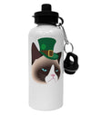 Leprechaun Disgruntled Cat Aluminum 600ml Water Bottle-Water Bottles-TooLoud-White-Davson Sales