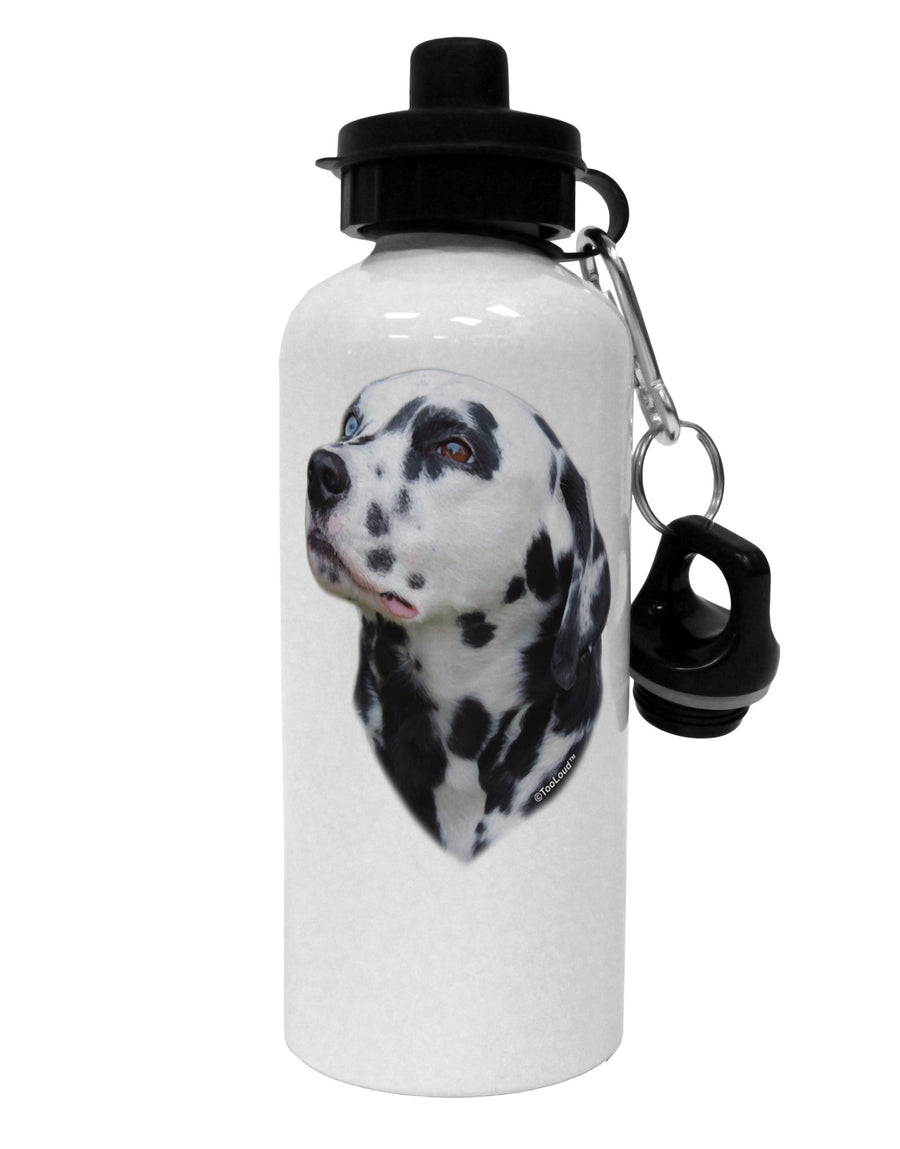 Dalmatian Portrait Aluminum 600ml Water Bottle by TooLoud-Water Bottles-TooLoud-White-Davson Sales