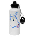 Fanciful Unicorn Aluminum 600ml Water Bottle-Water Bottles-TooLoud-White-Davson Sales