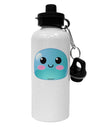 Cute RPG Slime - Blue Aluminum 600ml Water Bottle by TooLoud-Water Bottles-TooLoud-White-Davson Sales