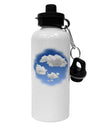 Blue Sky Puffy Clouds Aluminum 600ml Water Bottle-Water Bottles-TooLoud-White-Davson Sales