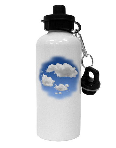 Blue Sky Puffy Clouds Aluminum 600ml Water Bottle-Water Bottles-TooLoud-White-Davson Sales