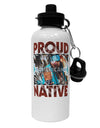 Proud Native American Aluminum 600ml Water Bottle-Water Bottles-TooLoud-White-Davson Sales