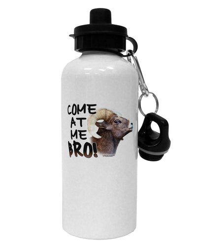 Come At Me Bro Big Horn Aluminum 600ml Water Bottle-Water Bottles-TooLoud-White-Davson Sales