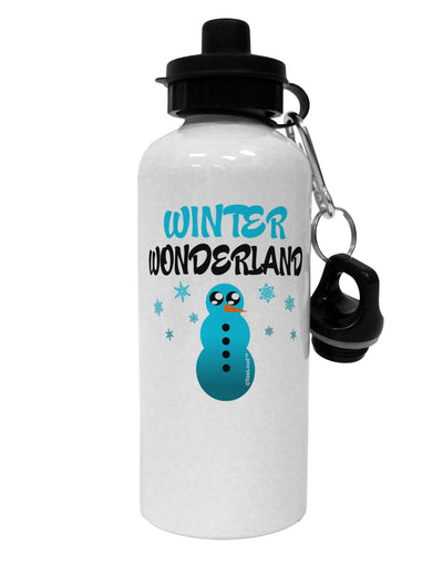 Winter Wonderland Snowman Aluminum 600ml Water Bottle-Water Bottles-TooLoud-White-Davson Sales