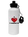 I Heart My Awesome Wife Aluminum 600ml Water Bottle by TooLoud-TooLoud-White-Davson Sales