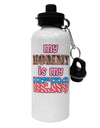 My Mommy is My Hero - Armed Forces - Pink Aluminum 600ml Water Bottle by TooLoud-Water Bottles-TooLoud-White-Davson Sales