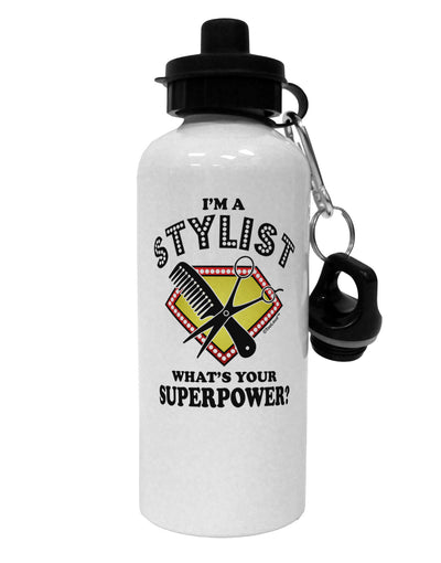 Stylist - Superpower Aluminum 600ml Water Bottle-Water Bottles-TooLoud-White-Davson Sales