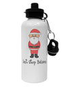 Don't Stop Believin' Santa Christmas Aluminum 600ml Water Bottle-Water Bottles-TooLoud-White-Davson Sales