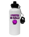 I Prefer Big Balls - Bowling Aluminum 600ml Water Bottle-Water Bottles-TooLoud-White-Davson Sales