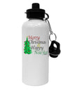 Merry Christmas & Happy New Year Aluminum 600ml Water Bottle-Water Bottles-TooLoud-White-Davson Sales