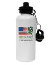 Green Party US Flag Aluminum 600ml Water Bottle-Water Bottles-TooLoud-White-Davson Sales